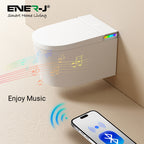 Ener-J Hygiene Pro Wall-Mounted Smart Toilet, Built-In Tank, UV Sterilisation, Auto-Lid & Heated Bidet