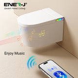 ENER-J Hygiene Pro Wall-Mounted Smart Toilet Bidet with Instant Heating, Heated Seat, UV Sterilisation & Foot Sensor | Luxury Intelligent Toilet