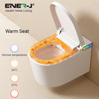 Ener-J Hygiene Pro Wall-Mounted Smart Toilet, Built-In Tank, UV Sterilisation, Auto-Lid & Heated Bidet