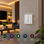 Ener-J RF Remote Control Panel for CCT, RGB, RGBW & RGB+CCT LED Strip Lights Wireless Wall Controller