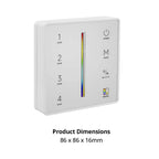 Ener-J RF Remote Control Panel for CCT, RGB, RGBW & RGB+CCT LED Strip Lights Wireless Wall Controller