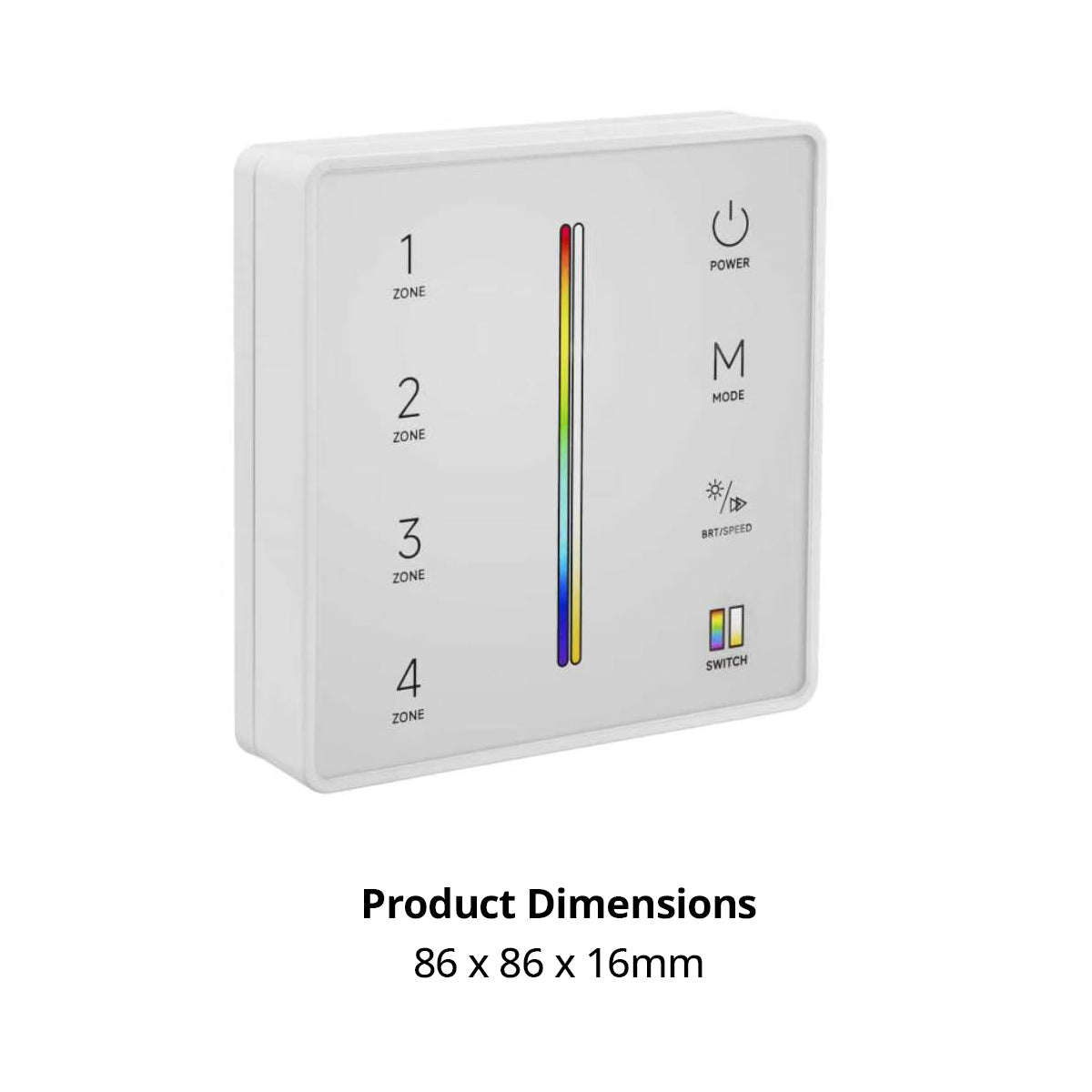 Ener-J RF Remote Control Panel for CCT, RGB, RGBW & RGB+CCT LED Strip Lights Wireless Wall Controller