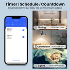 Smart WiFi Light 2CH Switch Module, Convert Any Existing Non-Dimmable Switch to Smart Control via App & Voice, Compatible with Alexa & Google Assistant