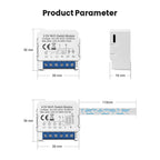 Smart WiFi Light 2CH Switch Module, Convert Any Existing Non-Dimmable Switch to Smart Control via App & Voice, Compatible with Alexa & Google Assistant