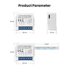 Smart WiFi Light 3CH Switch Module to  Convert Any Existing Non-Dimmable Switch to Smart Control via App & Voice, Compatible with Alexa & Google Assistant
