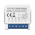 Smart WiFi Light 4CH Switch Module to  Convert Any Existing Non-Dimmable Switch to Smart Control via App & Voice, Compatible with Alexa & Google Assistant
