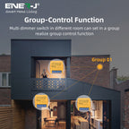 ENER-J Smart WiFi 2 Gang Dimmable Switch Module, Ultra-Mini, 100% LED Dimmer with App & Voice Control, Dual-Way Upgrade, Smart Life/Tuya Compatible