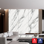 Premium High-Gloss Marble SPC Panels (Up to 3-Piece Continuity) Size:1220 x 2440 x 4 mm (Pack of 3)