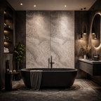 Britwall Marble Grey High Gloss SPC Wall Panel 1220×2440×4mm Pack of 2 – Luxurious High–Gloss‚ Marble Gray Design