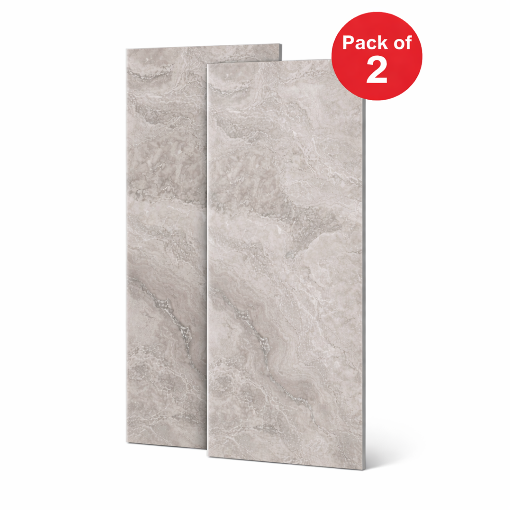 Britwall Marble Grey High Gloss SPC Wall Panel 1220×2440×4mm Pack of 2 – Luxurious High–Gloss‚ Marble Gray Design