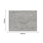 Luxurious High-Gloss SPC Wall Panel in Marble Gray Design Size:1220 x 2440 x 4 mm (Pack of 2)
