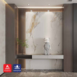 Sophisticated Charcoal High-Gloss PET Marble Wall Cladding Size:1220 x 2440 x 8 mm (Pack of 2)