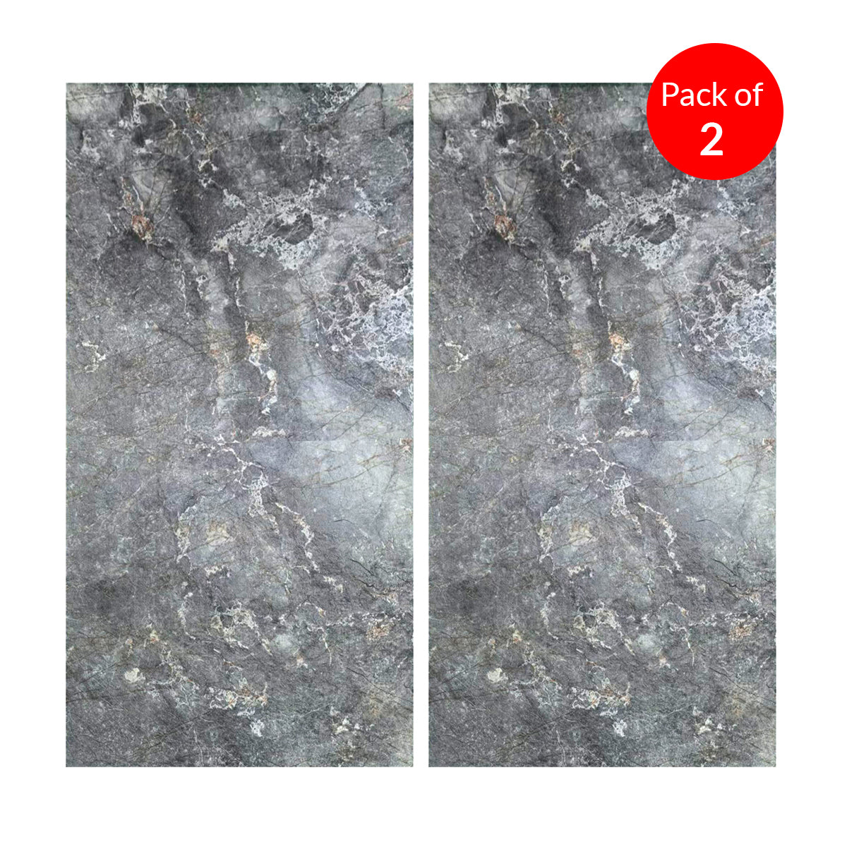 Charcoal-Toned Flexible Landscape Marble Sheet Size:1200 x 600 x 3 mm (Pack of 2)