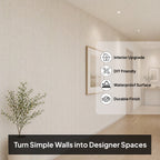 Britwall Vertical Ripple Wall Panel 1200 x 600 x 3mm Cream Pack of 2