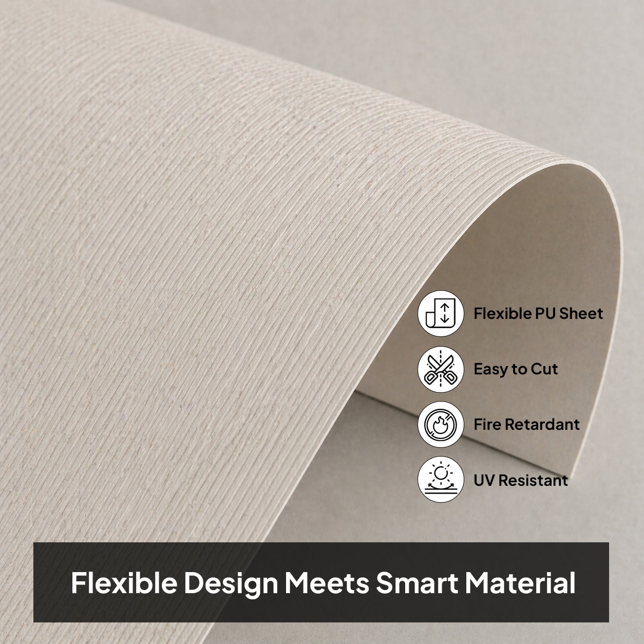 Britwall Vertical Ripple Wall Panel 1200 x 600 x 3mm Cream Pack of 2