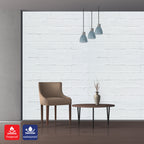 Briwall Soft & Flexible Off White PU Panel – Stylish Faux Brick Texture 1200 x 600 x 3 mm Pack of 2
