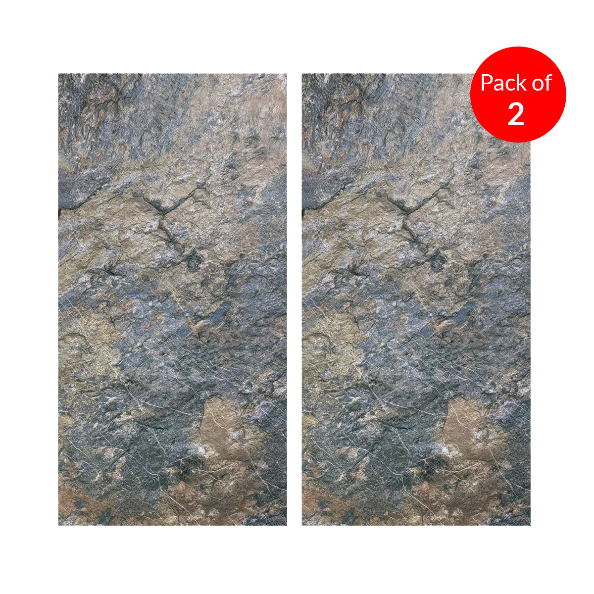 RockFlex PU Wall Cover - Soft, Flexible, and Realistic Stone Texture Size:1200 x 600 x 3 mm (Pack of 2)