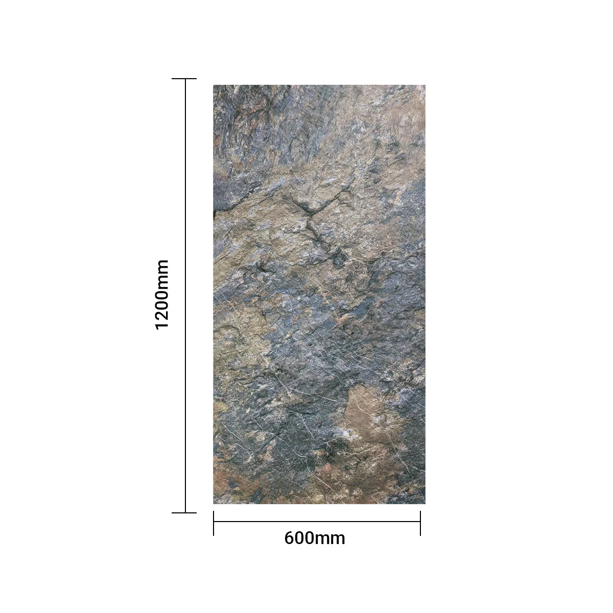 RockFlex PU Wall Cover - Soft, Flexible, and Realistic Stone Texture Size:1200 x 600 x 3 mm (Pack of 2)