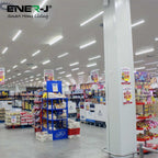 Ener-J 5-Pack 4ft (120cm) T8 LED Nano Plastic Tubes, 18W, CCT Switchable (3000K/4000K/6000K), Shatterproof