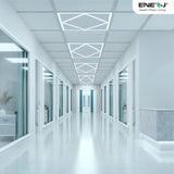 Double Square borderline Panel Light, 595x595, 40W 4000 lm, White (6000K) light in outside and blue light in inside