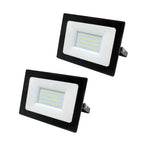 30W Slim LED Floodlight 4000K, 2 Years Warranty, Slim and Sleek Design (Pack of 2)