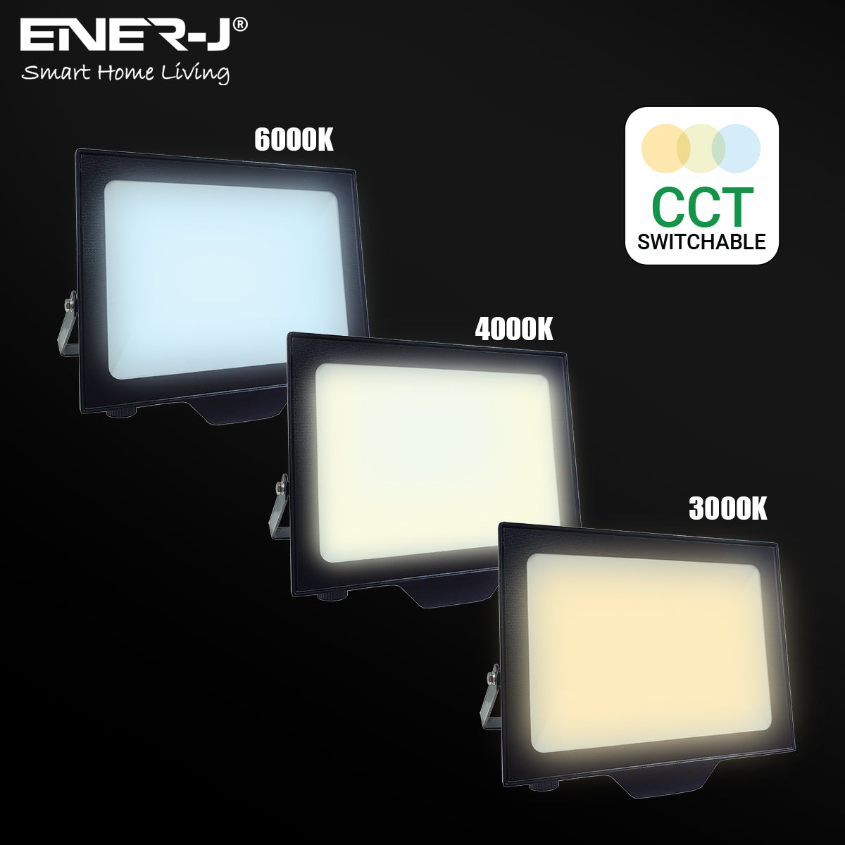 100W LED Floodlights With CCT Switchable & PIR ready (not included), 9000 Lm, IP65, 3 Years Warranty