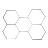 150W Hexagon Shape Showroom LED Lights with 5 Hexagons, RGB Colour, Remote Control - Pack of 24 Tubes