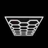 255W Car Showroom Lights with 14 Hexagon design with frame, RGBIC with Remote