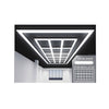 Ener-J 576W Designer LED Ceiling Light with Frame, 18 Square Grid with Border, Commercial Interior Lighting