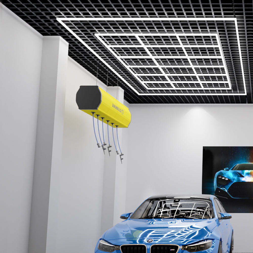 576W Designer Ceiling Lights with Frame (18 Square Boxes and border)