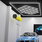 Ener-J 588W Designer LED Ceiling Light with Frame, 19 Diamond Grid with Border, Commercial Interior Lighting