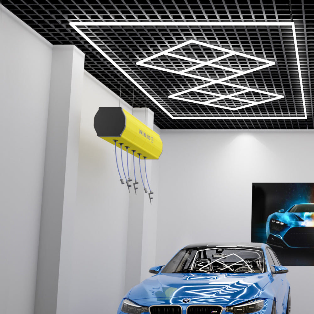 432W Designer Ceiling Lights with Frame (8 Diamonds and border)