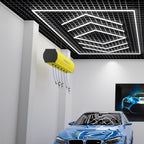 Ener-J 432W Designer LED Ceiling Light with Frame, 4 Arrow Grid with Border, Commercial Interior Lighting