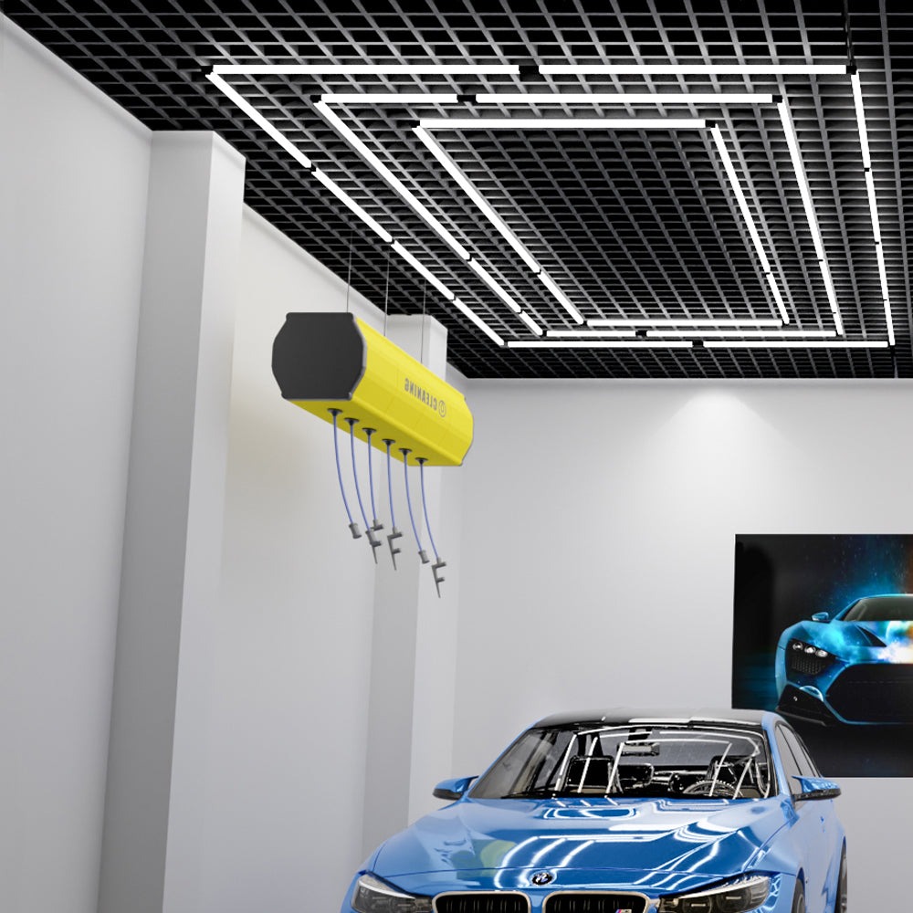 Ener-J 536W Designer LED Ceiling Light with Double Inner Frame & Border, 6500K Daylight, Modular Commercial Lighting