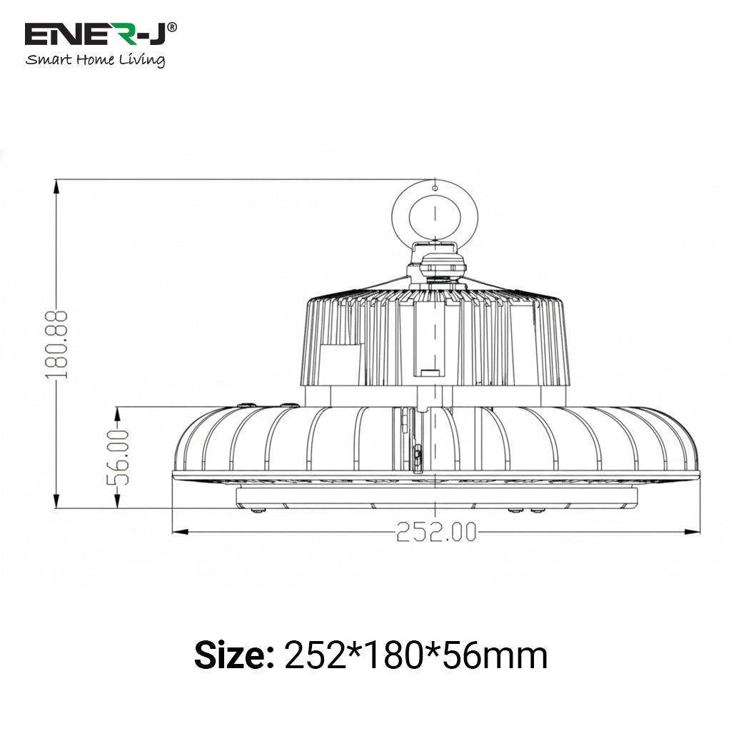 UFO LED Highbay, 100W, 14000Lm, 5yrs warranty, 4200K, Samsung LED and LIFUD Driver, 1-10V Dimmable