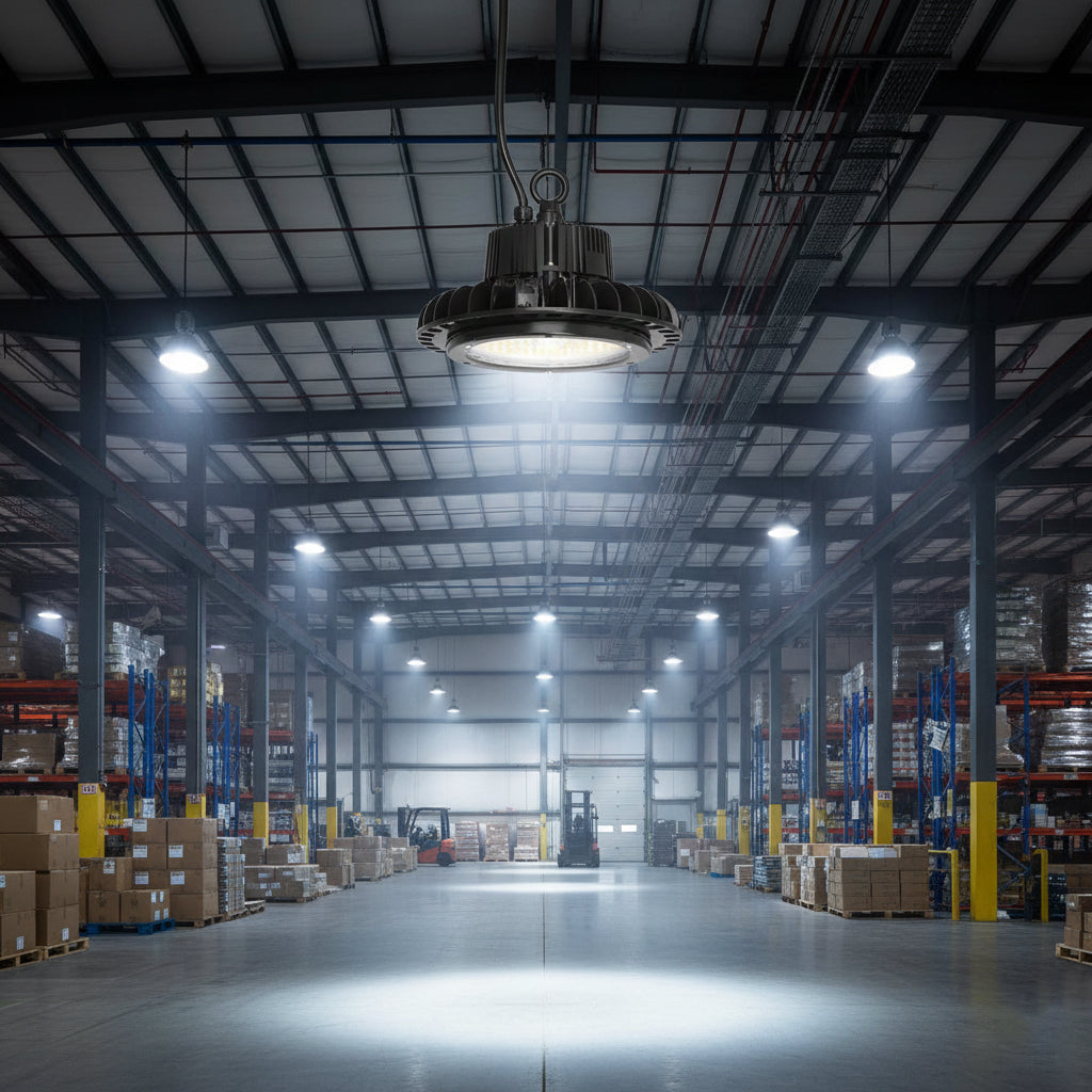 UFO LED Highbay, 100W, 14000Lm, 5yrs warranty, 4200K, Samsung LED and LIFUD Driver, 1-10V Dimmable