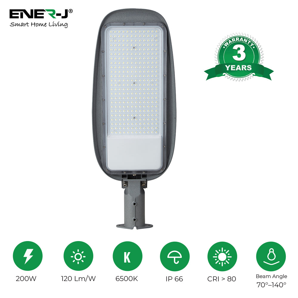 200W High-Lumen LED Streetlights with Adjustable Arm, 3yrs warranty 120Lm/W