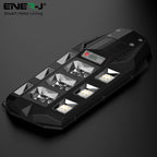 100W Solar Streetlights 6500K with 6V 12W Solar Panel & 12000 mAh Battery & Remote