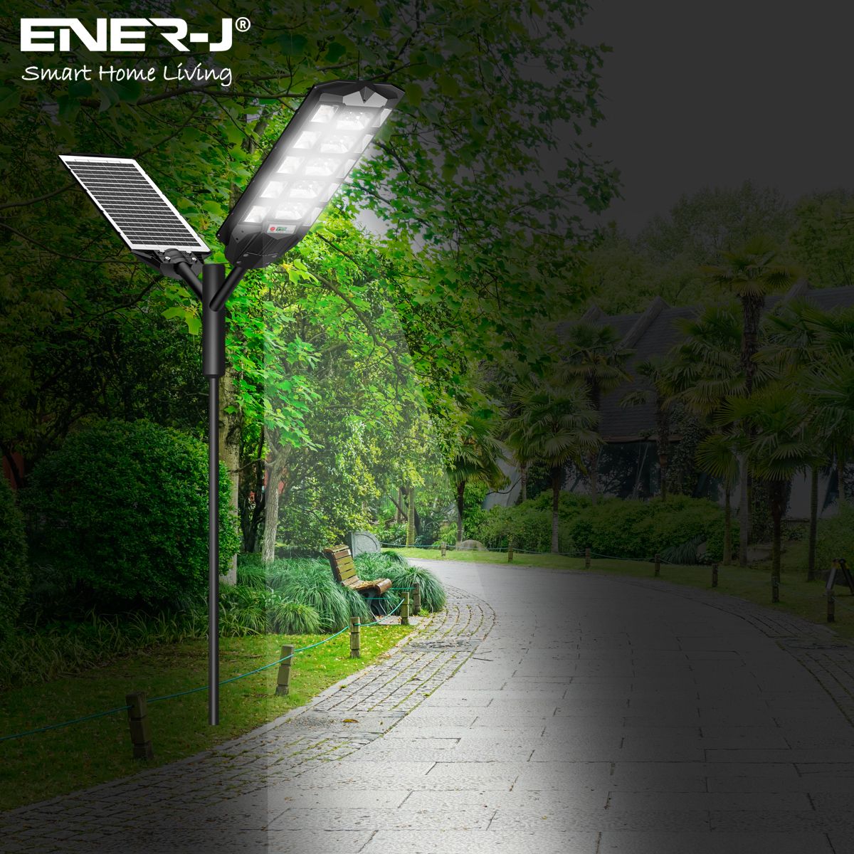 200W Solar Streetlight Kit with 6V Panel 24000mAh Battery