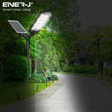 200W Solar Streetlights 6500K with 6V 18W Solar Panel & 24000 mAh Battery & Remote