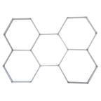 Ener-J Hexagon LED Garage Light 160W, 4000K Natural White Modular Ceiling Lighting Kit