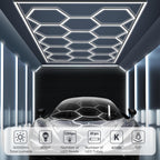 600W Car Showroom Light 440mm*23.6mm *38.1mm(57pcs)+1175mm*23.6mm *38.1mm(12pcs),PC T5 Tubes, 4000K, 100-120lm/W