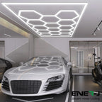 600W Car Showroom Light 440mm*23.6mm *38.1mm(57pcs)+1175mm*23.6mm *38.1mm(12pcs),PC T5 Tubes, 4000K, 100-120lm/W