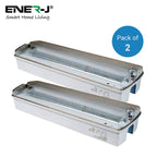 3W LED Emergency Bulkhead Fitting Maintained or Non-Maintained Exit Sign Light IP65 Waterproof