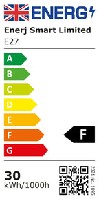 Ener-J 48ft LED Filament String Light Kit, 15 x 2W Vintage LED Bulbs, IP65 Waterproof