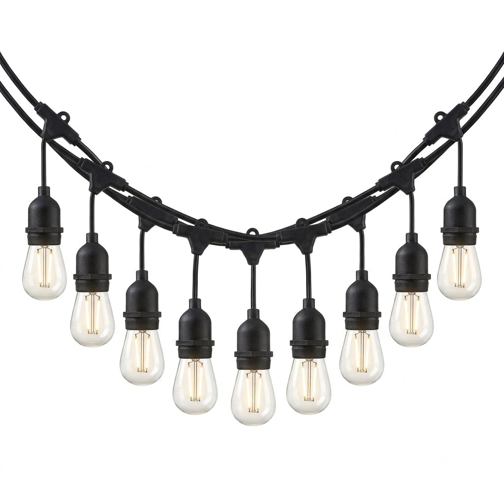 Standard Led String LED String Lights 10.2m 2W S14 10Pcs LED Edison Filament Bulbs E27 Soc