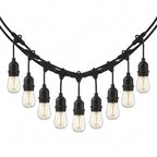 LED String Lights 10.2m 2W S14 10Pcs LED Edison Filament Bulbs E27 Sockets Perfect for Party, Wedding, Anniversaries, Celebrations