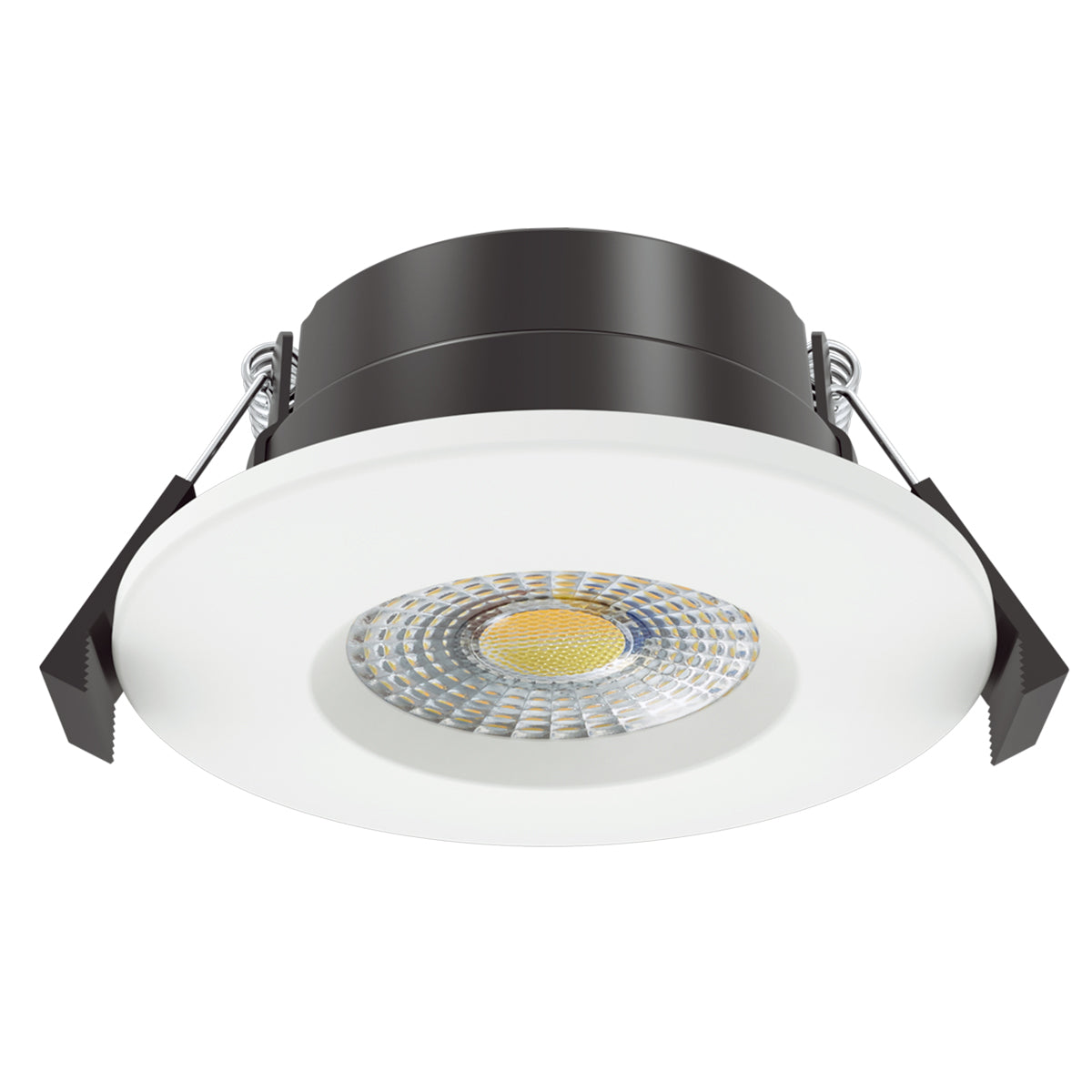 Colour Switching Fire Rated LED Downlight 70mm Cut-Out 7W (60W Equivalent) 3000K-4000K-6000K 770lm Dimmable 60 Deg Beam Angle. With Easy Loop in Loop Out Terminals - Single Pack