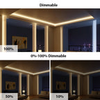 5m LED COB Strip 480L/M 24V, 6000K with RF Dimmer and 25W Plug & Play Power Supply