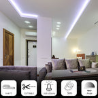 5m LED COB Strip 480L/M 24V, 4000K with RF Dimmer and 25W Plug & Play Power Supply